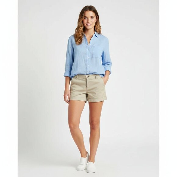 Aritzia Talula Women's Shorts Khaki Pockets Cargo Utility Army low rise Size 0 - Picture 14 of 14